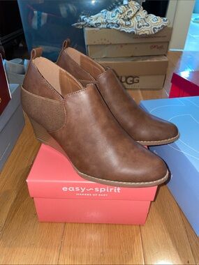 Forever Tan Wedge Ankle Booties 7